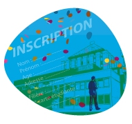 Pictogramme inscriptions bleu